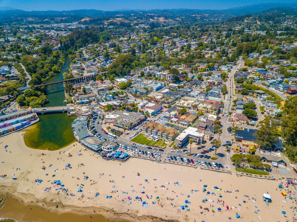 Aerial image of Santa Cruz, CA