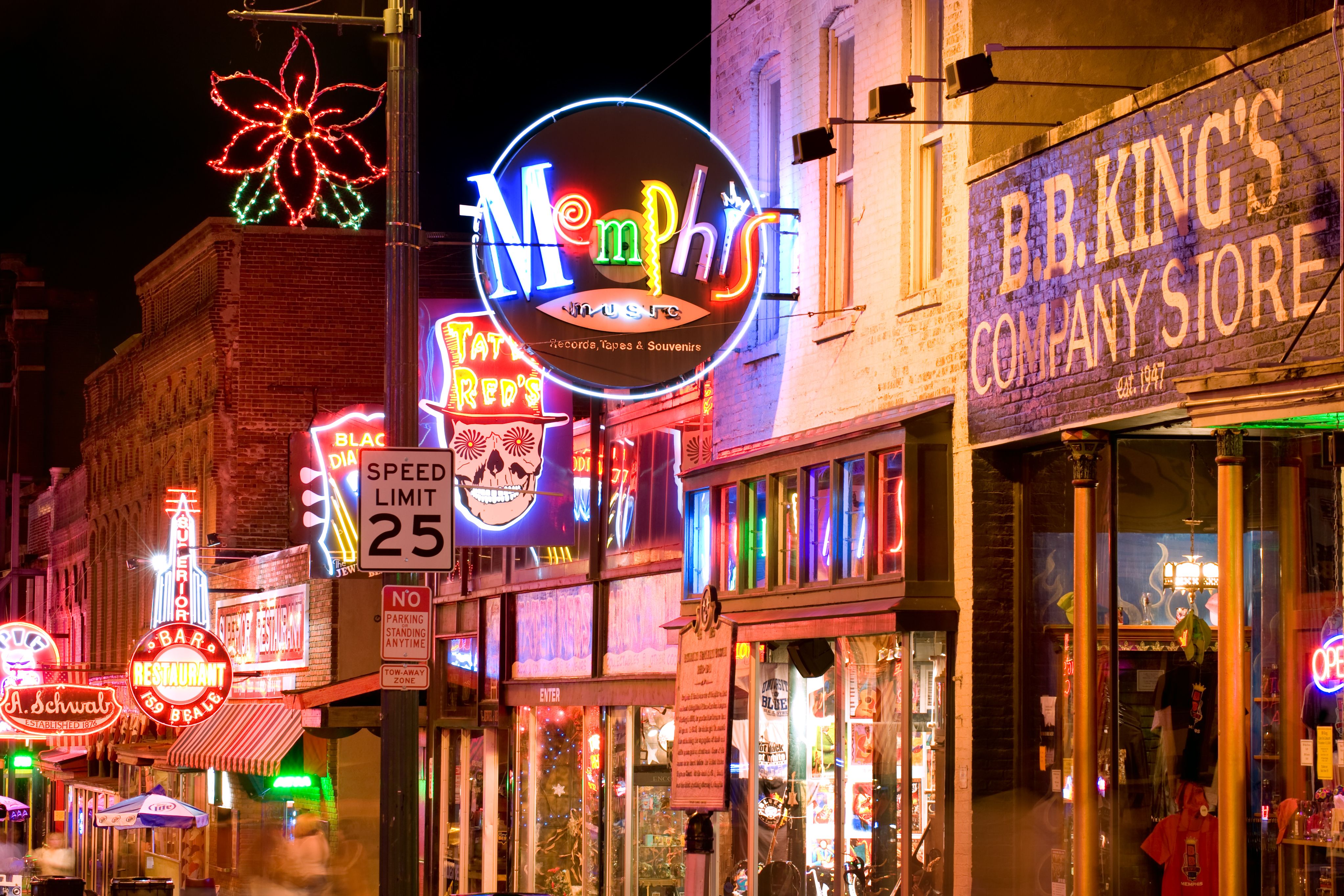 Neon signs on Beale Streat, Memphis