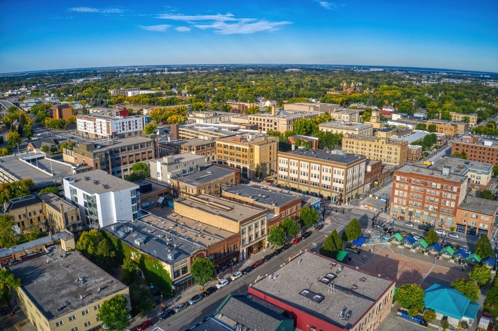 Aerial View of Grand Forks, North Dakota