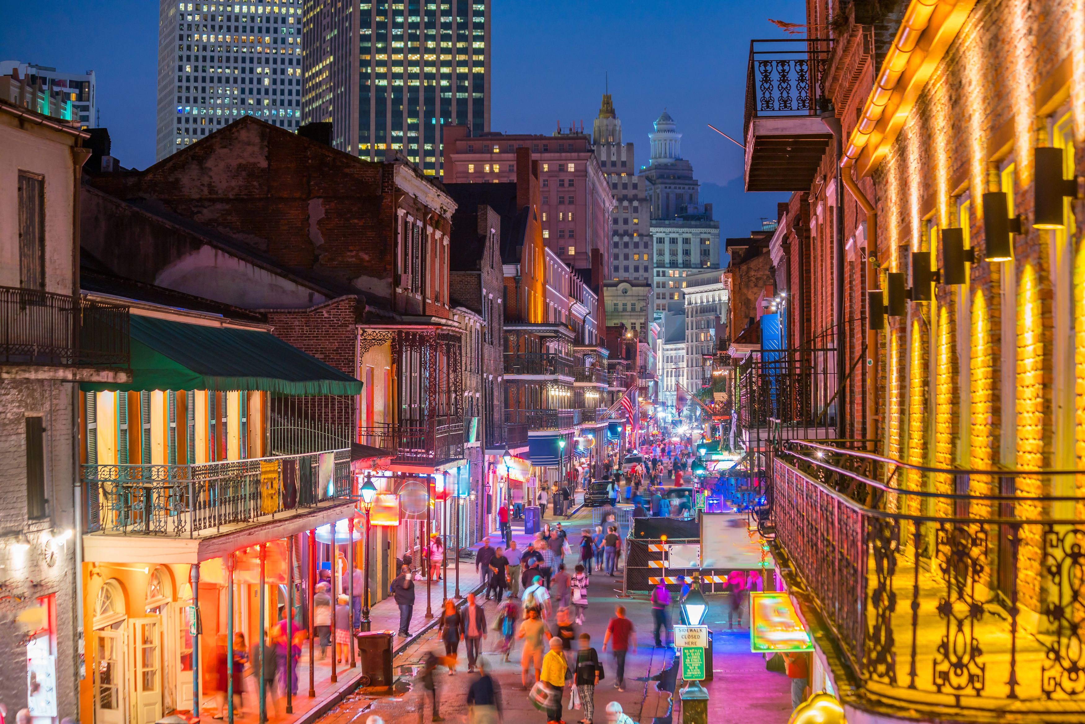 A busy French Quarter, New Orleans