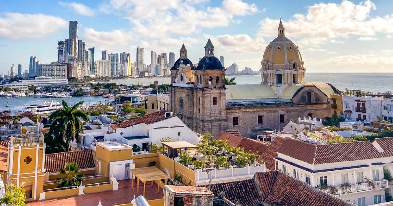 Streets of Cartagena in Colombia
