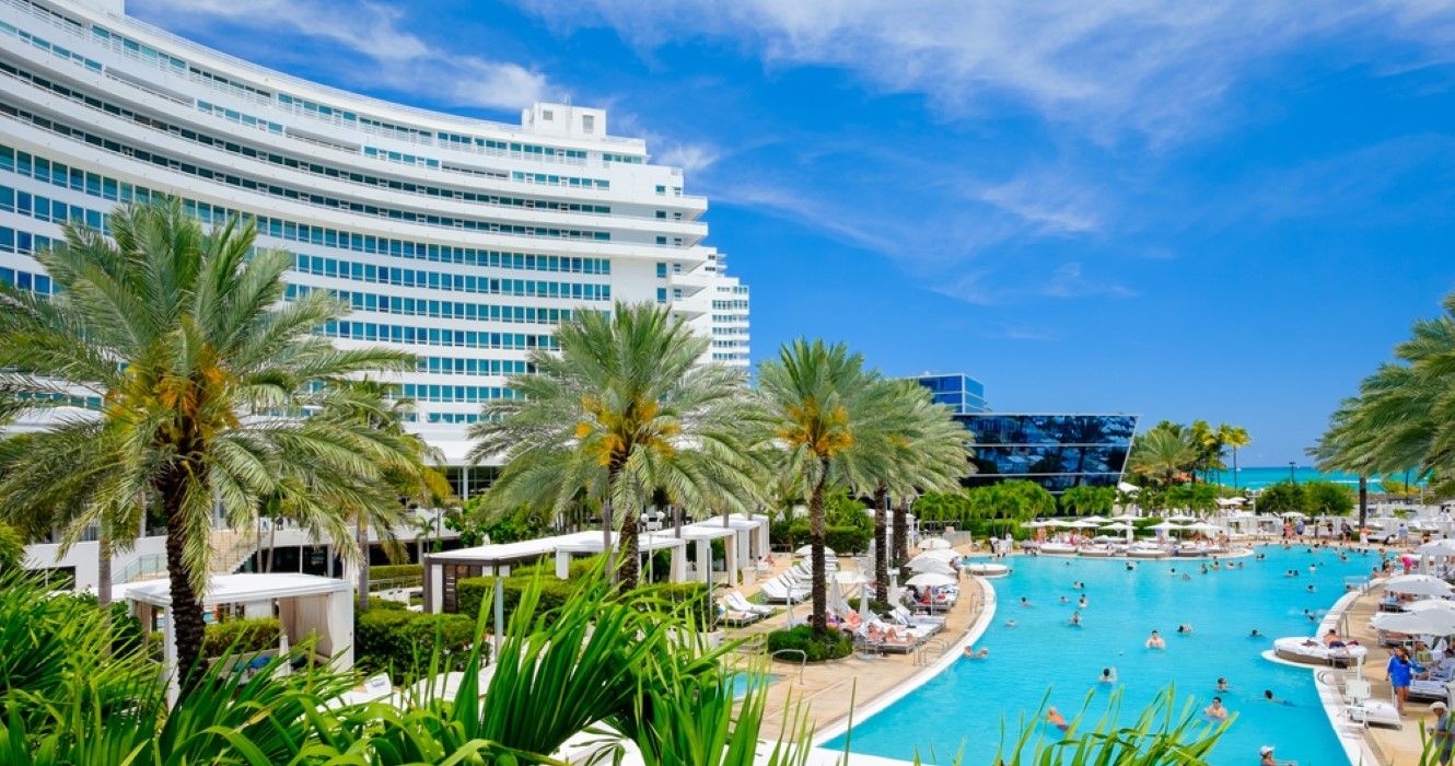 The historic Fontainebleau Hotel in Miami Beach, Florida