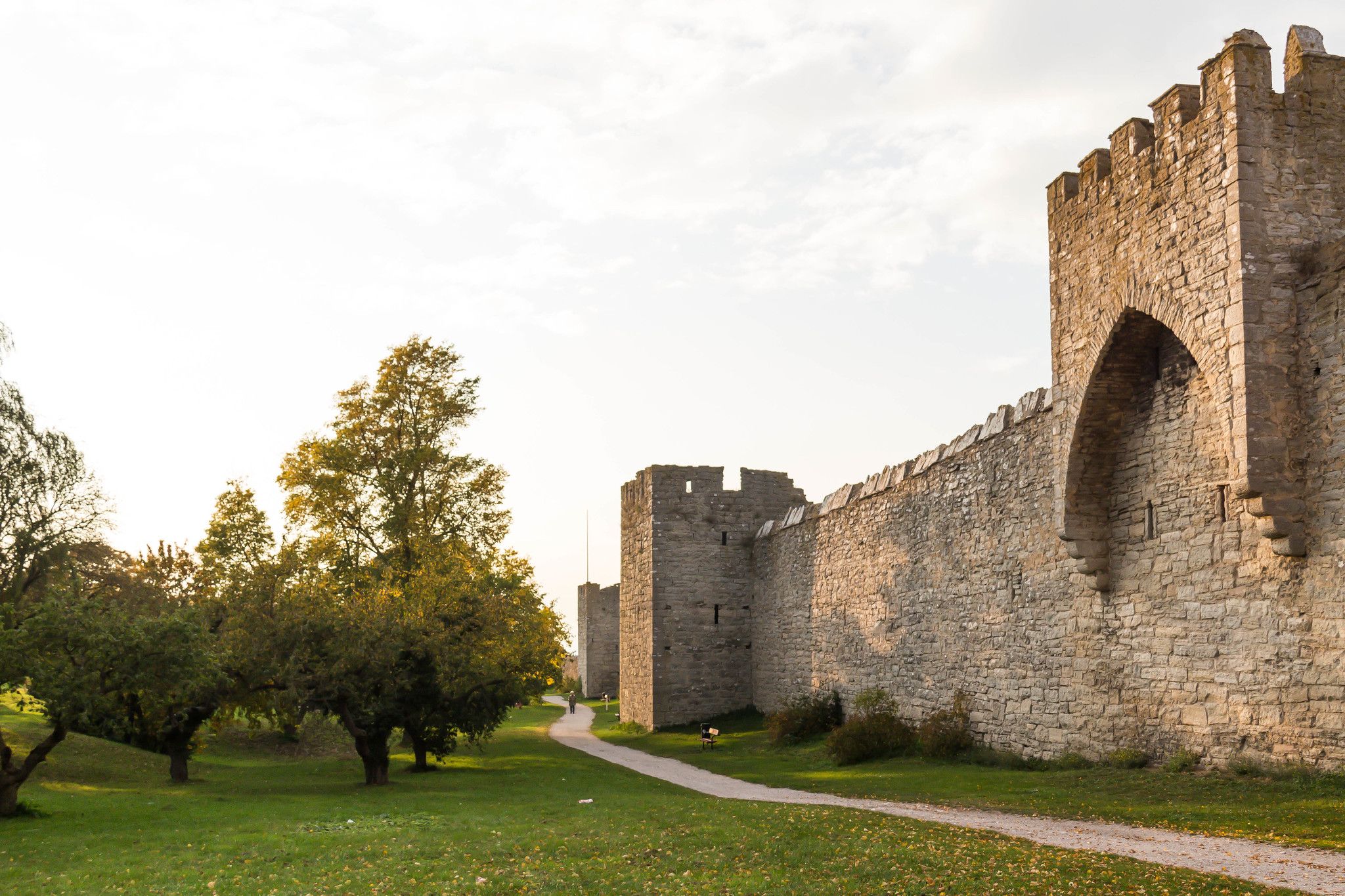 The wall of Visby, Gotland