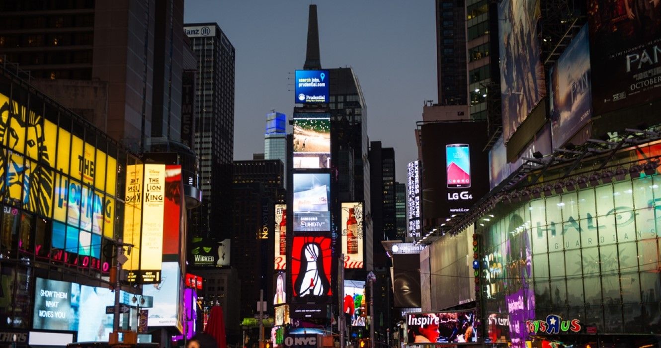 Times Square at night in New York City