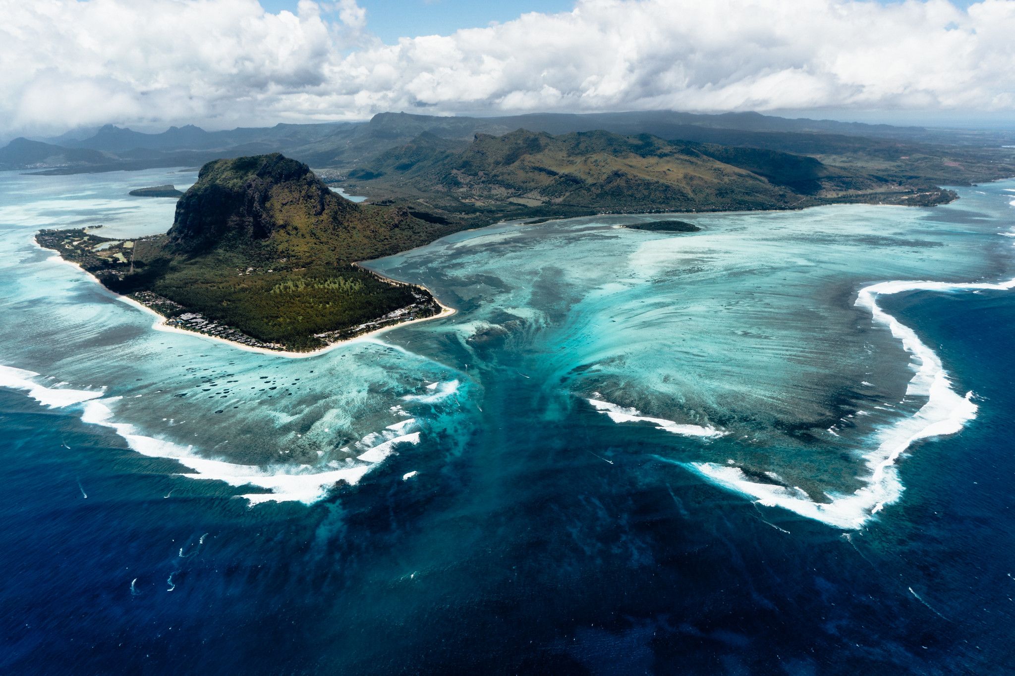 helicopter tour mauritius underwater waterfall price