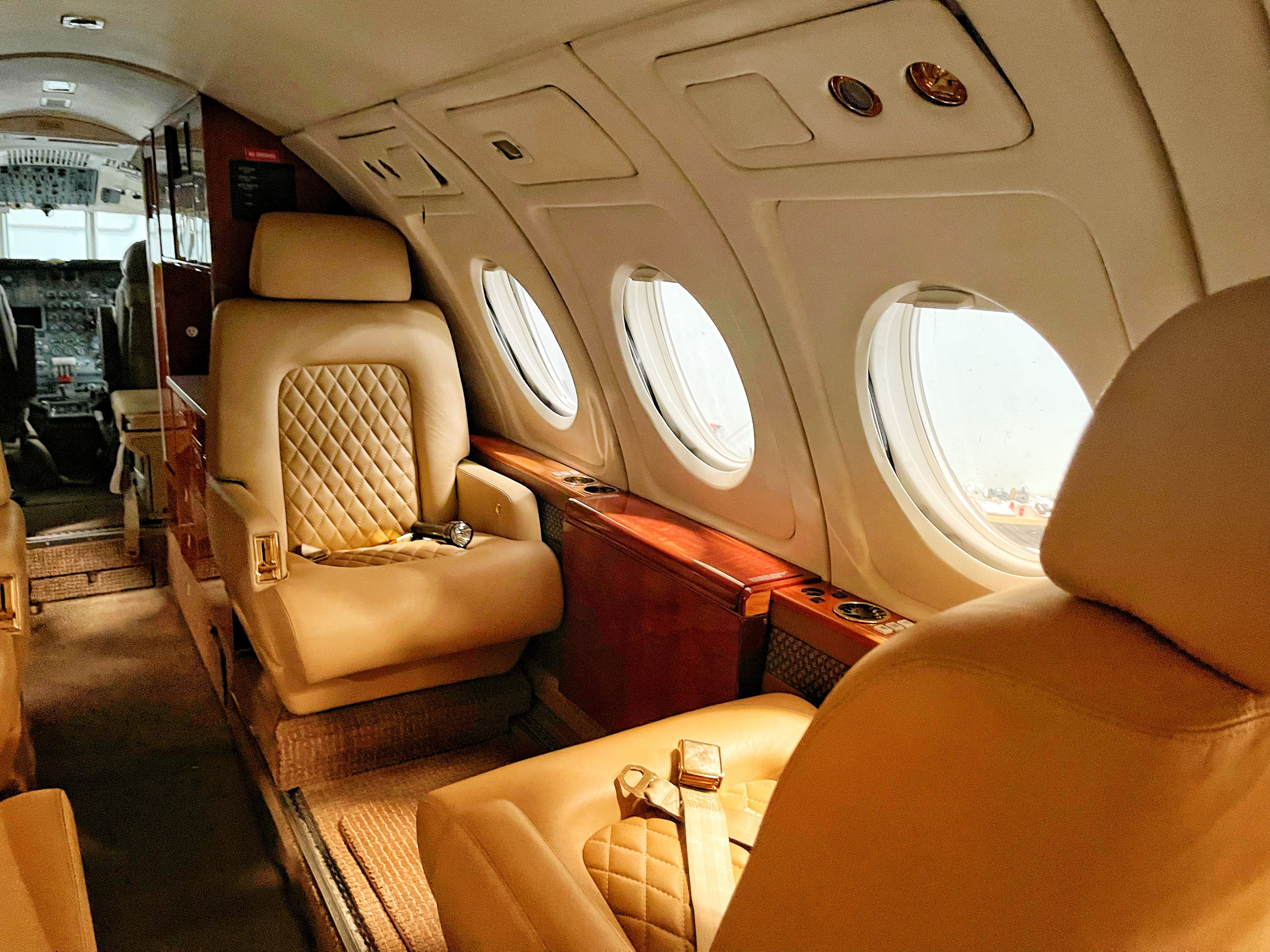 A luxury private jet