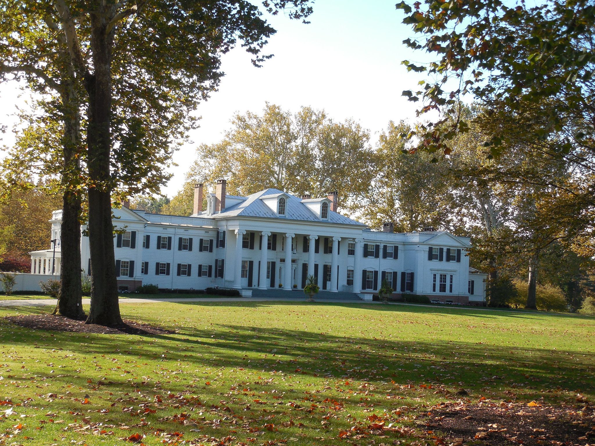 A view of the Drumthwacket Mansion