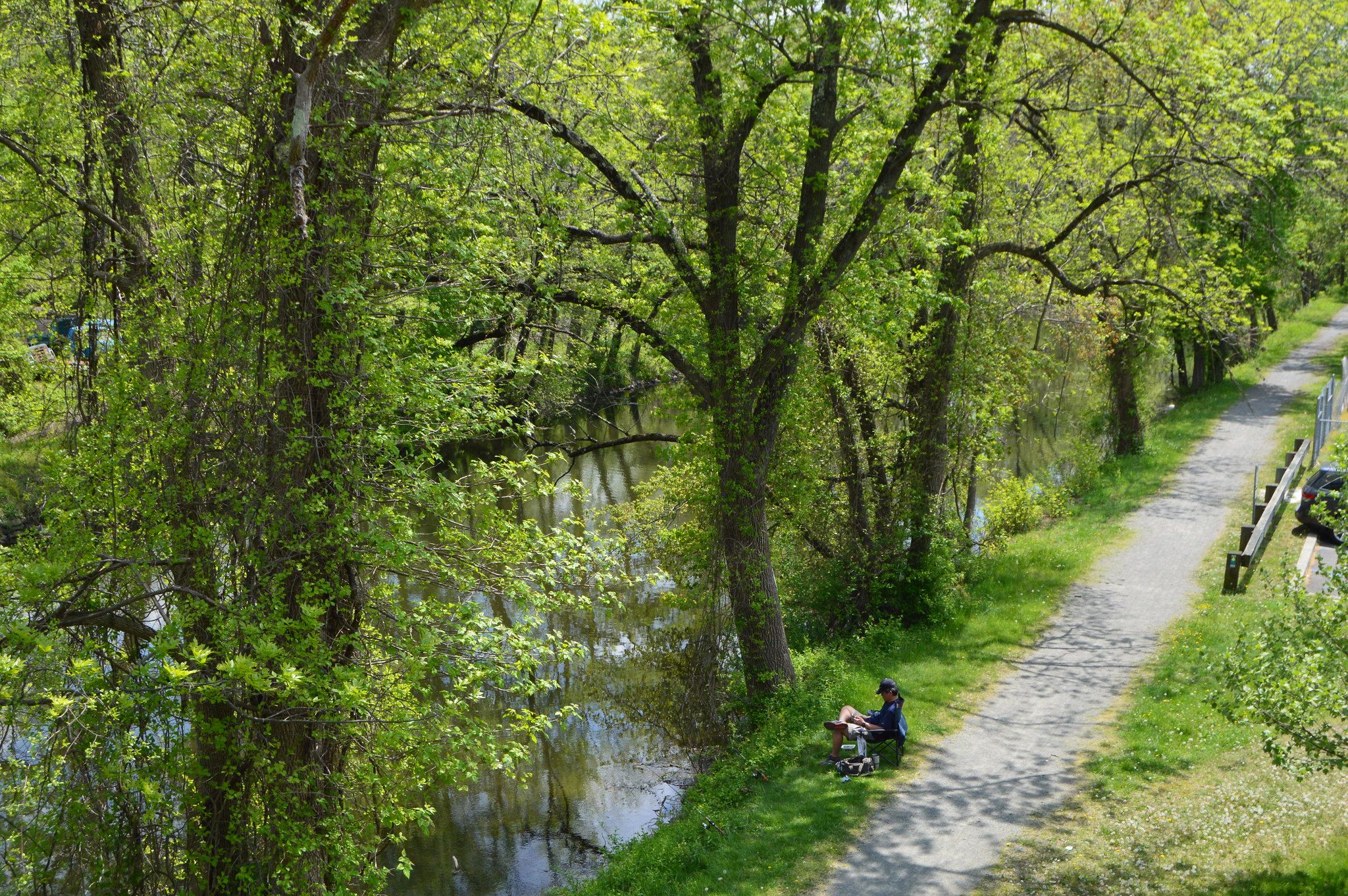 A section of the Delaware and Raritan Canal Trail
