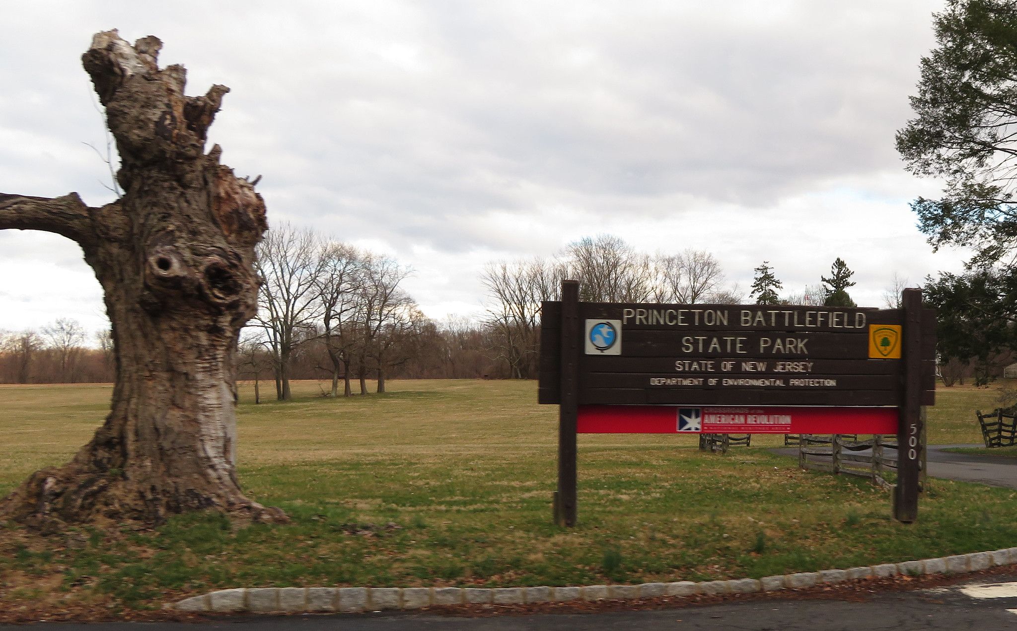 Princeton Battlefield State Park sign