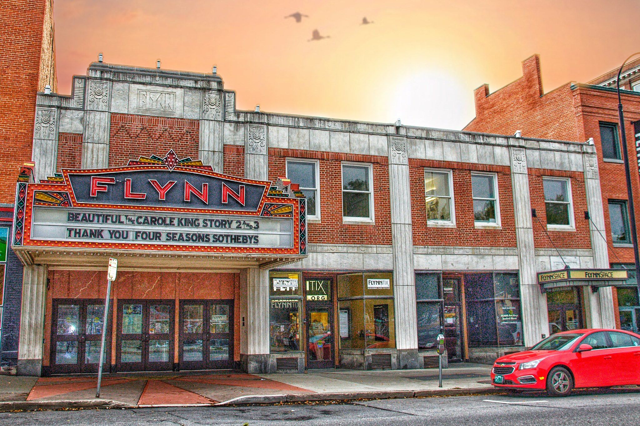 A view of the Flynn Center for the Performing Arts