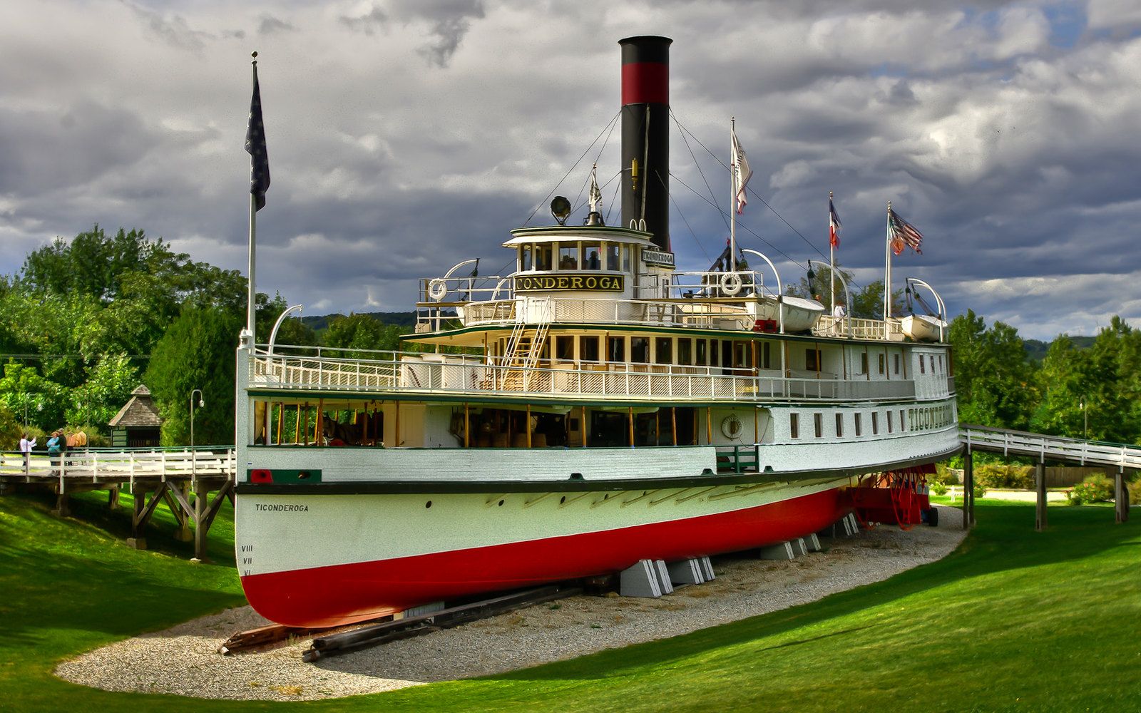 Restored steamboat in Shelburne Museum, Burlington, VT