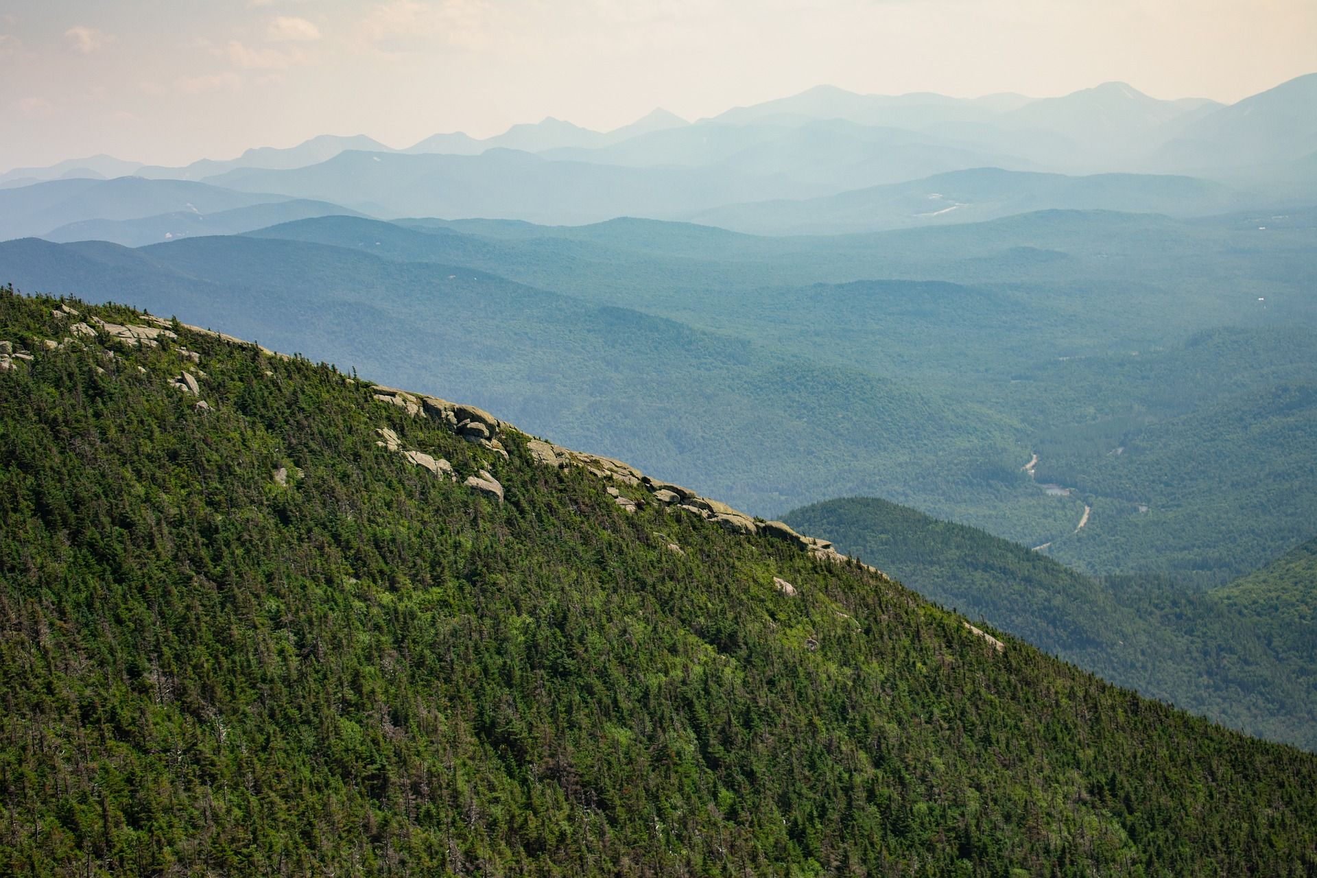 Vista para a montanha em Adirondacks