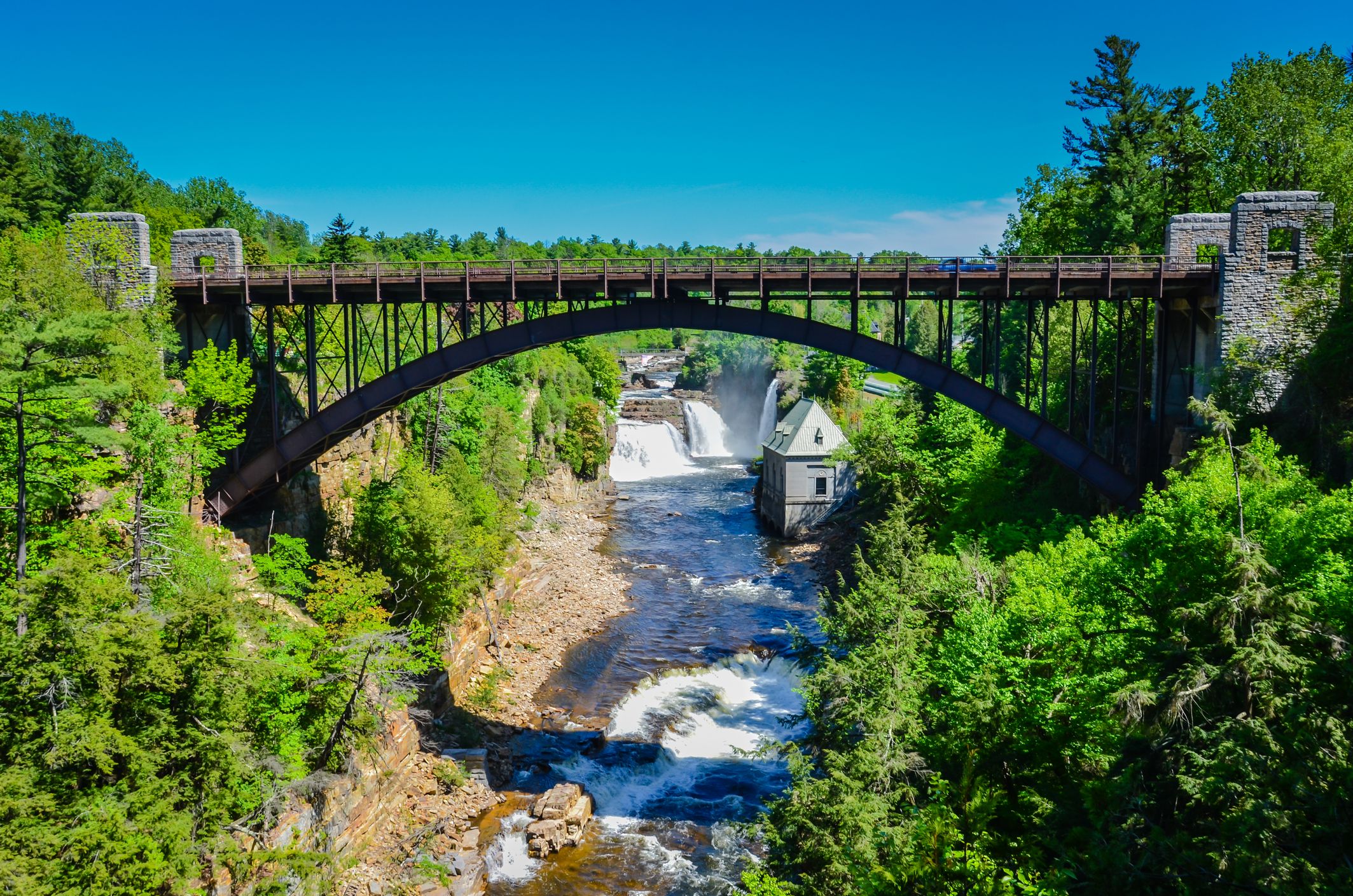 River Gorge in Ausable Charms, a tourist attraction in the Adirondacks Region of Upstate New York