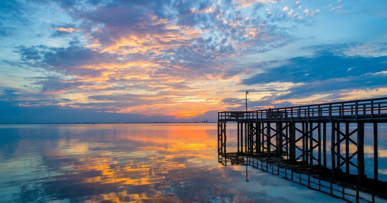  sunset at Mobile Bay on the Alabama Gulf Coast