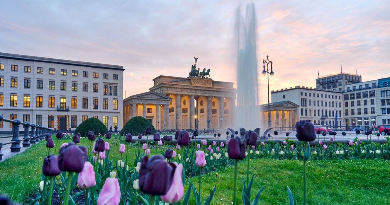 Berlin Brandenburg Gate in Germany during the spring season
