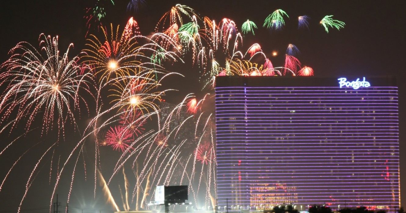 Borgata Hotel and Casino fireworks in Atlantic City, New Jersey