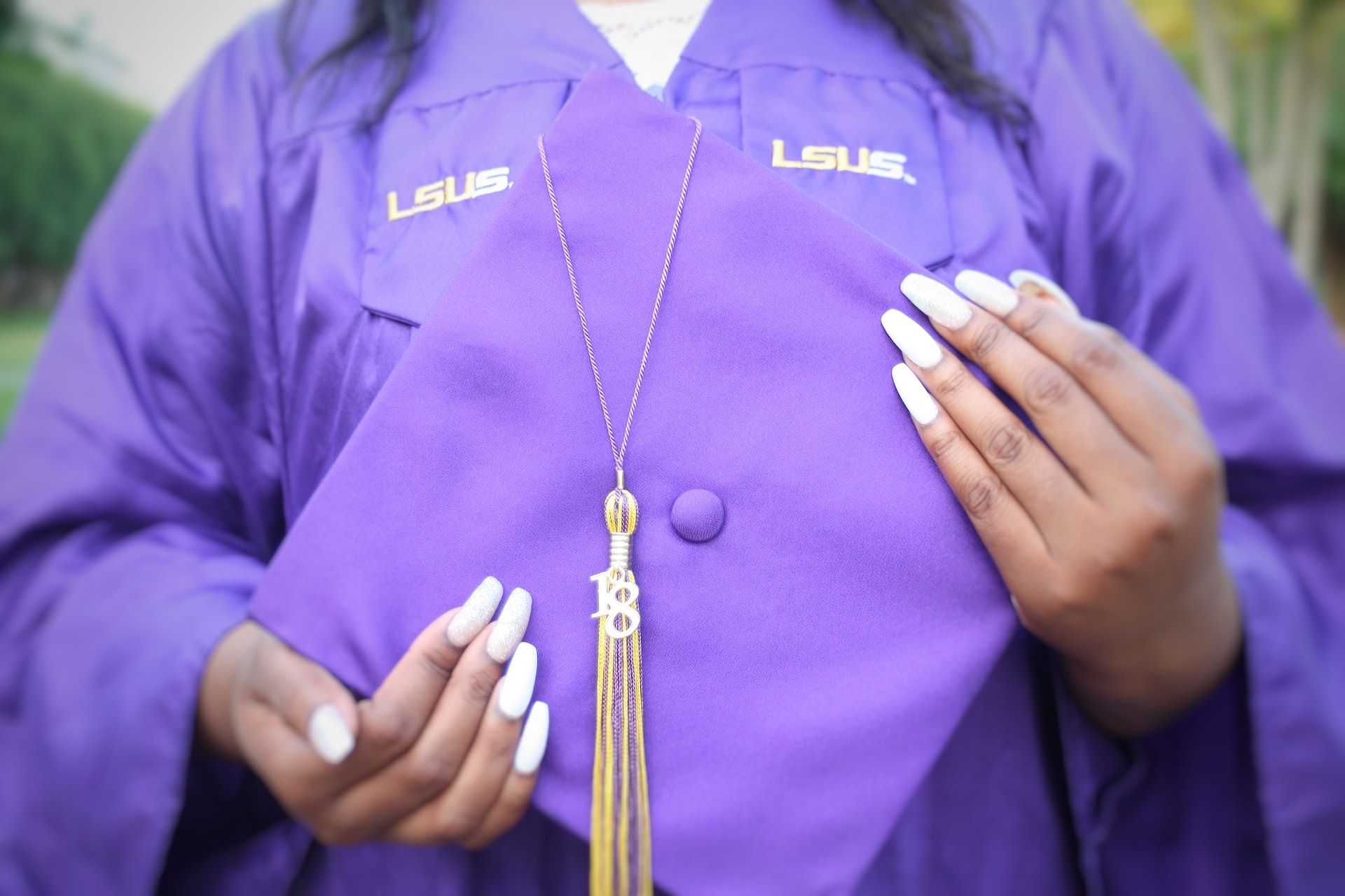 Woman graduating from Louisiana State University at Shreveport