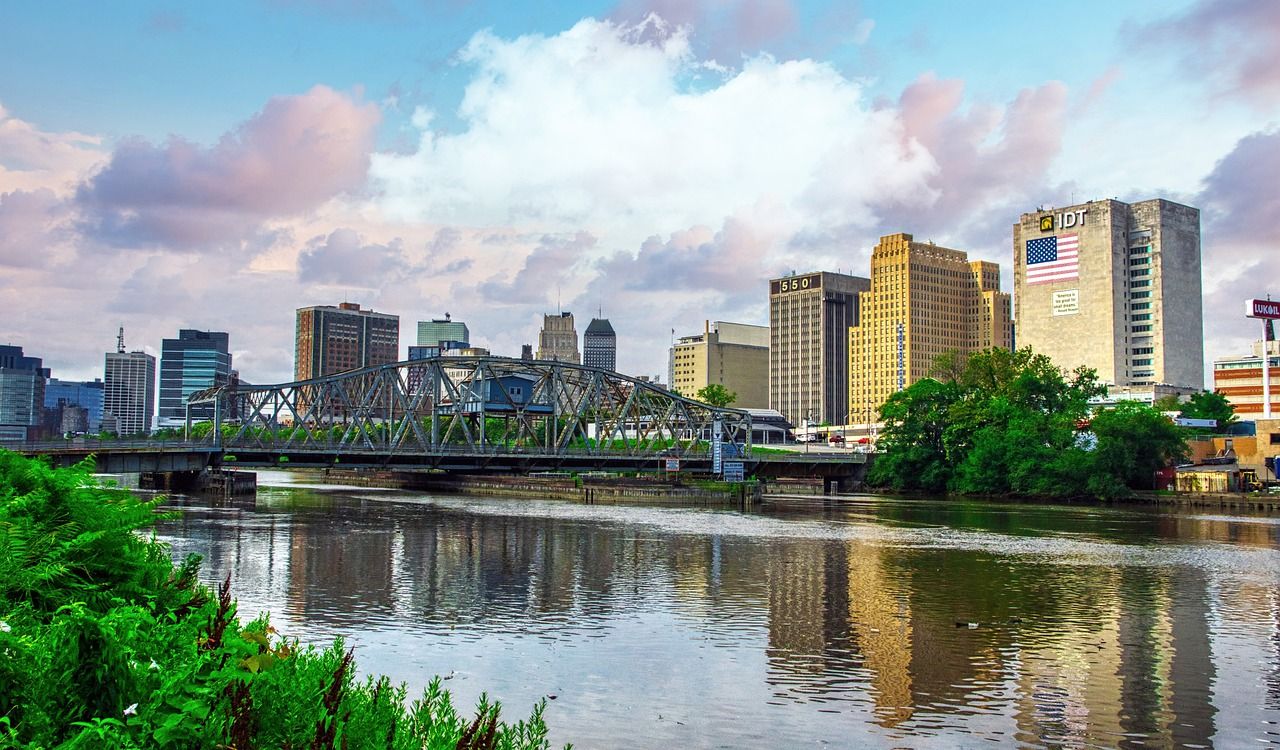 View of Newark, New Jersey from across the Passaic River