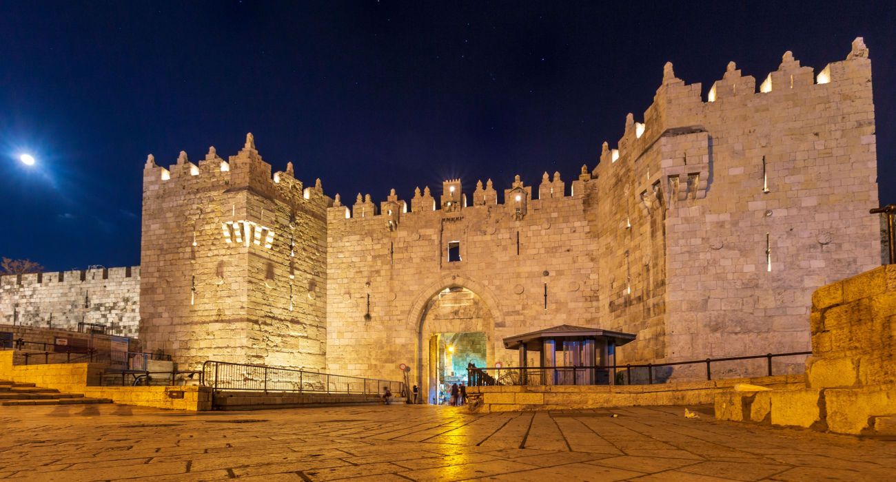 Damascus gate, north entrance to muslim quarter of Jerusalem