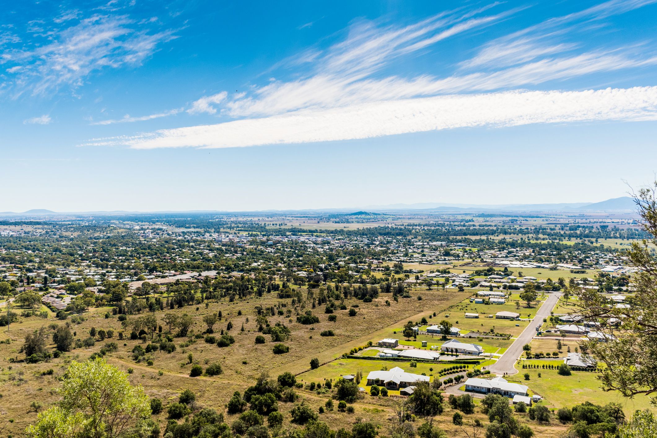 Vista da cidade de Gunnedah NSW, Austrália
