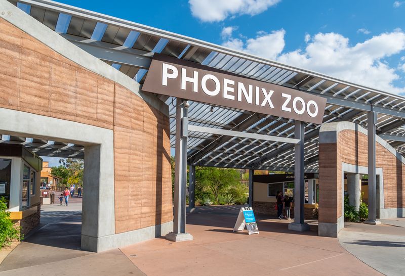 Entrada do zoológico de Phoenix, Arizona 