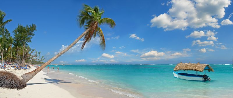 Praia tropical na República Dominicana