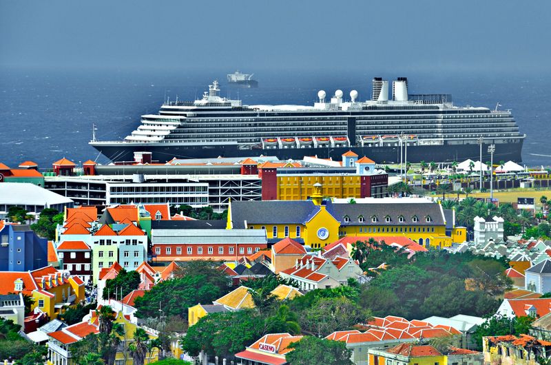 O porto de Willemstad, Curaçao