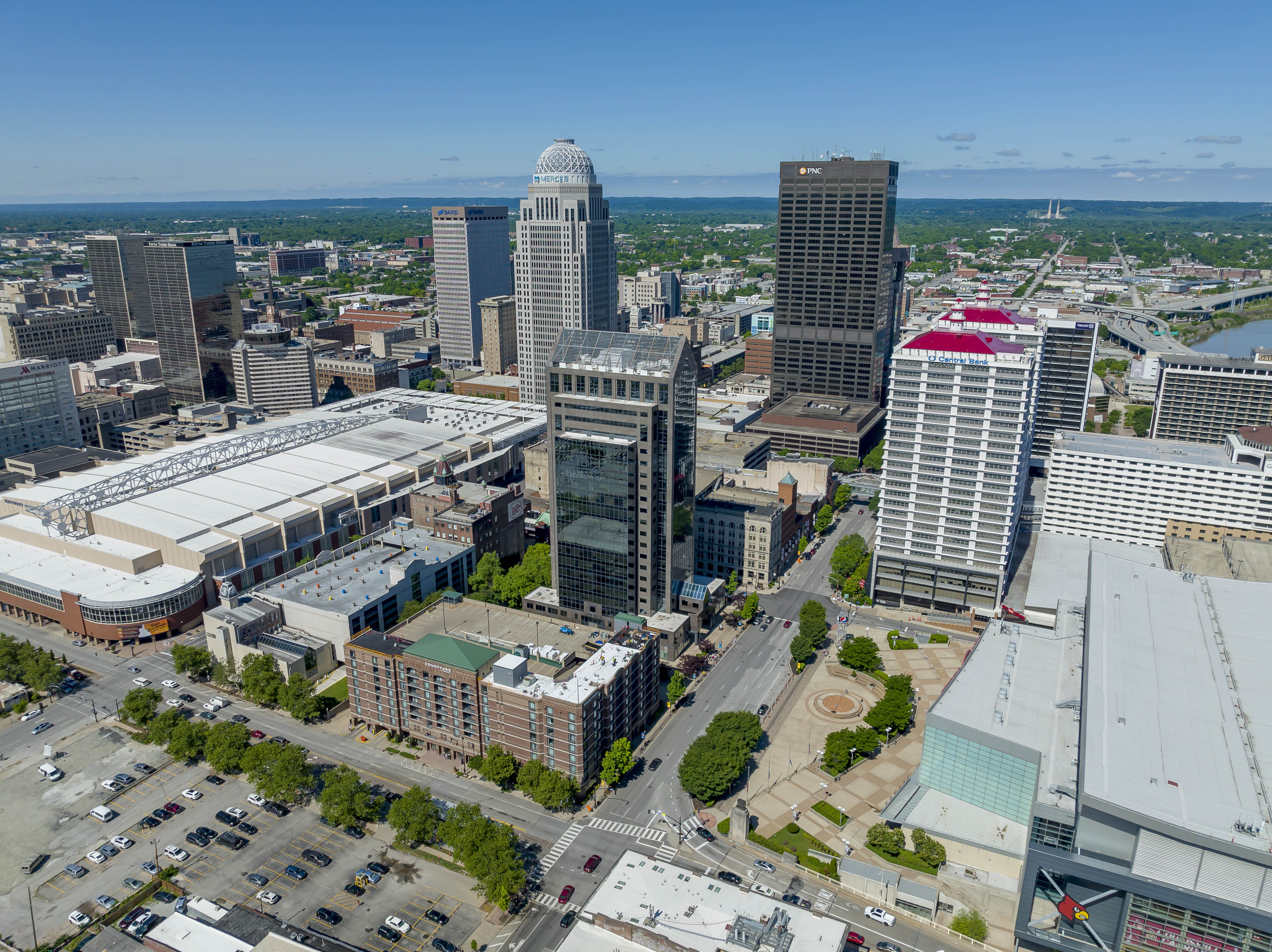 Aerial view of Louisville, Kentucky