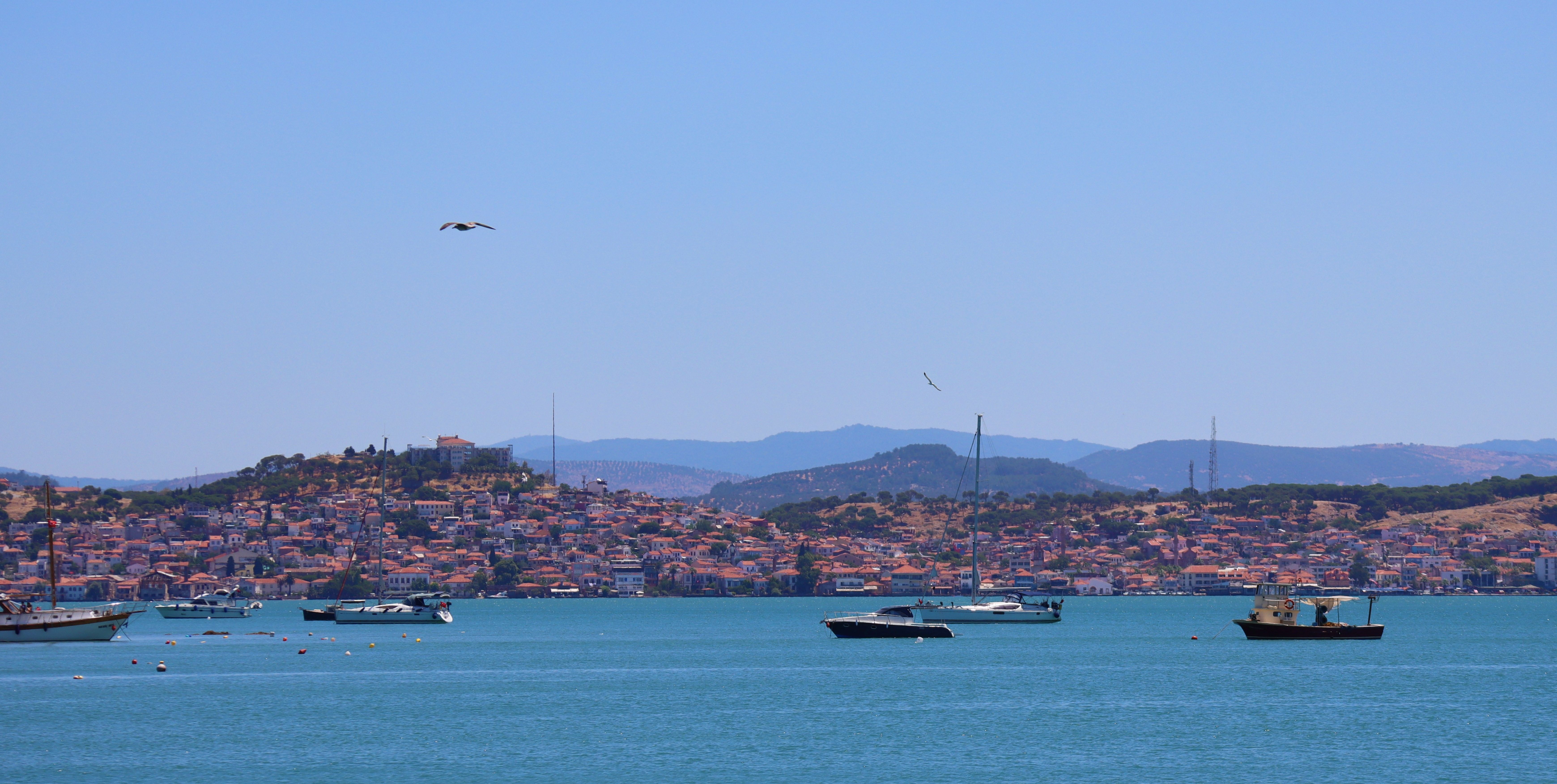 Costa da Ilha Cunda com barcos 