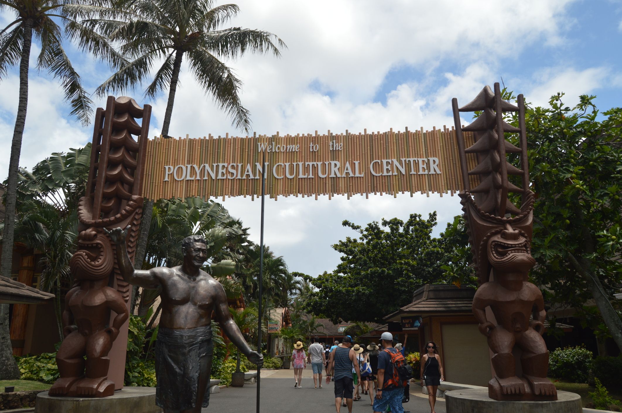 O Centro Cultural Polinésio em Oahu, Havaí