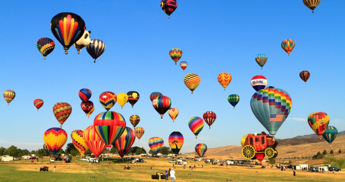 Great Reno Balloon Race at Rancho San Rafael regional park in Reno, Nevada