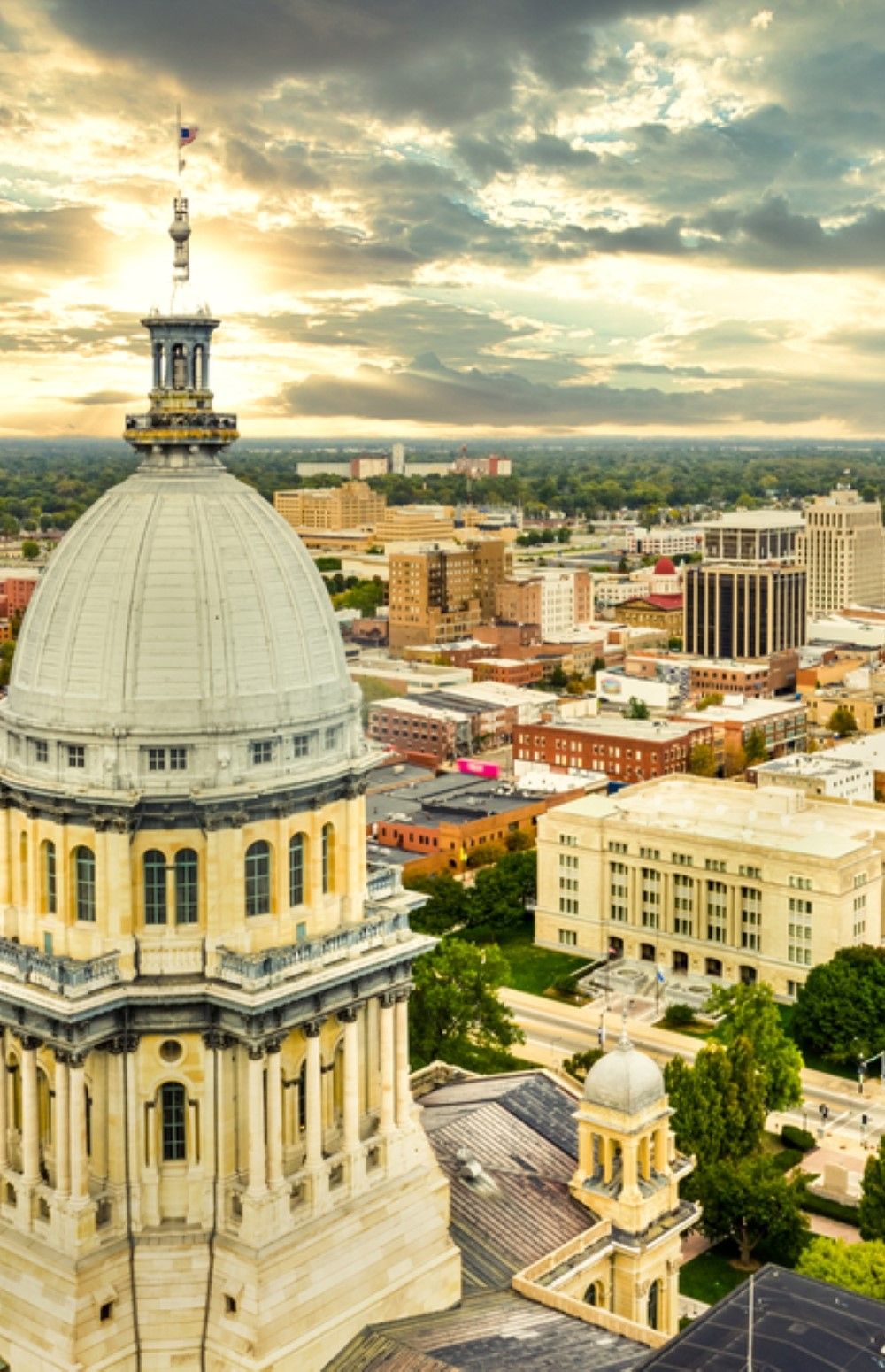 Illinois State Capitol dome in Springfield, Illinois