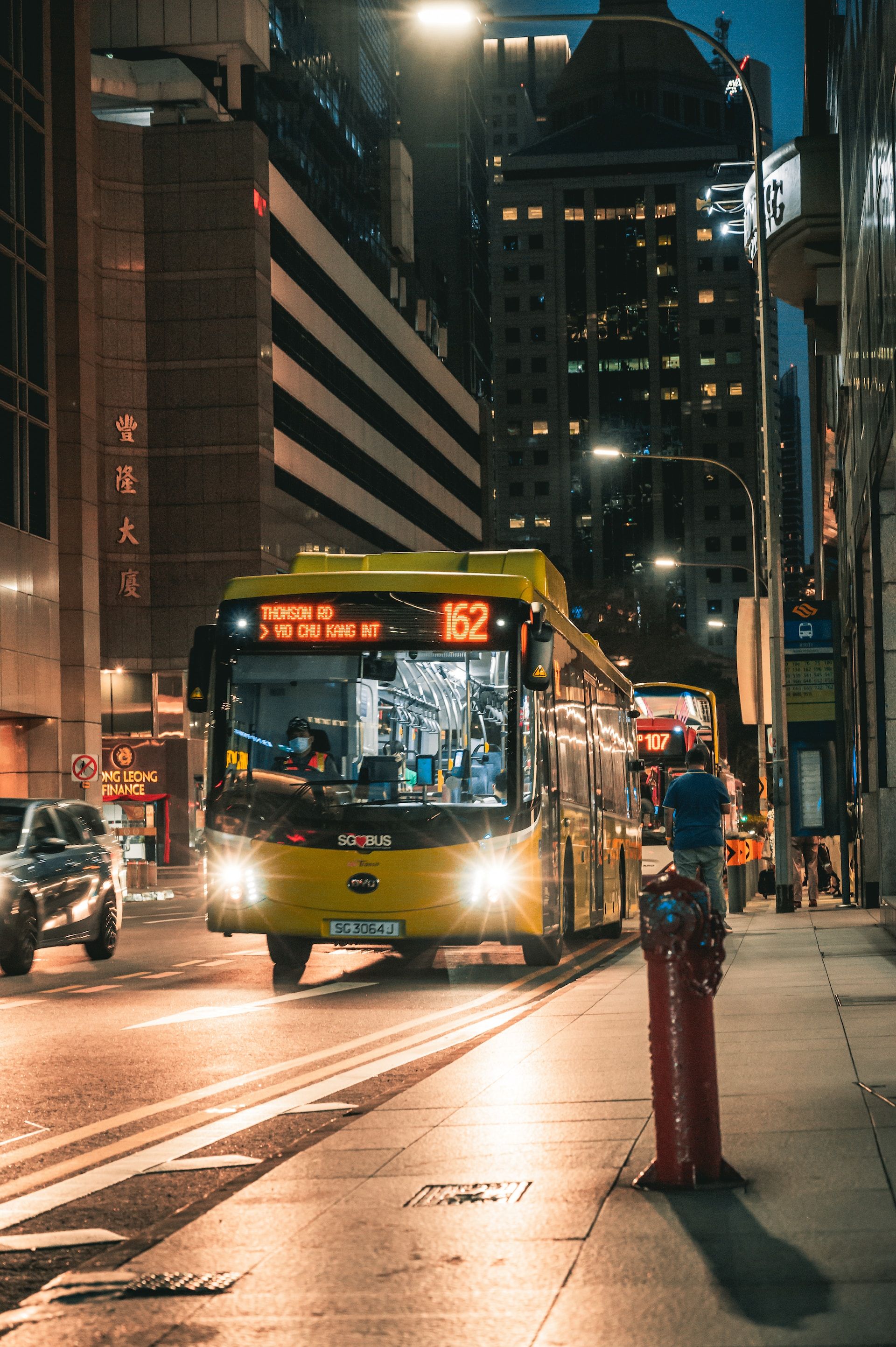 Bus in Singapore's Downtown Core