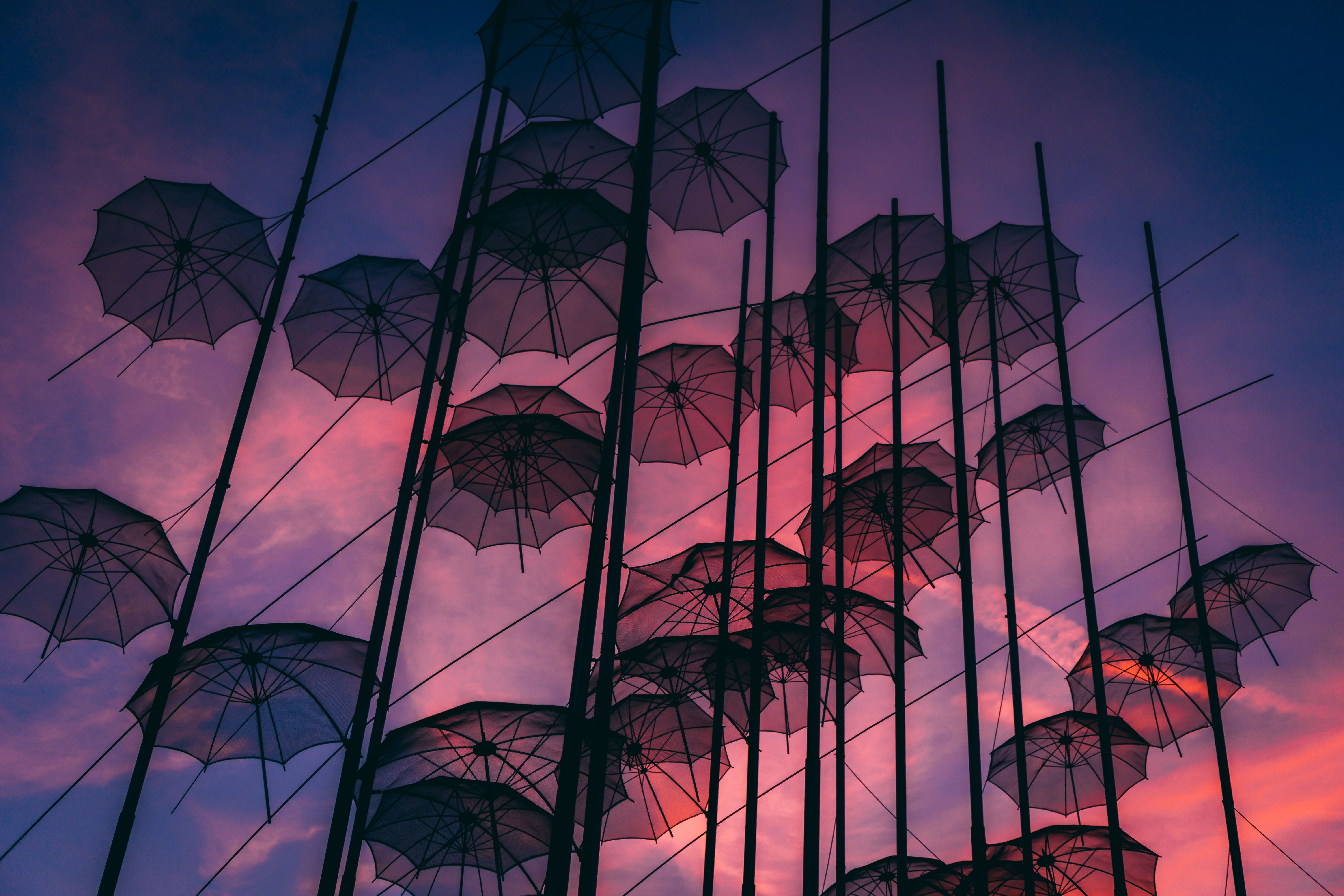 A instalação de arte The Umbrellas, Thessaloniki