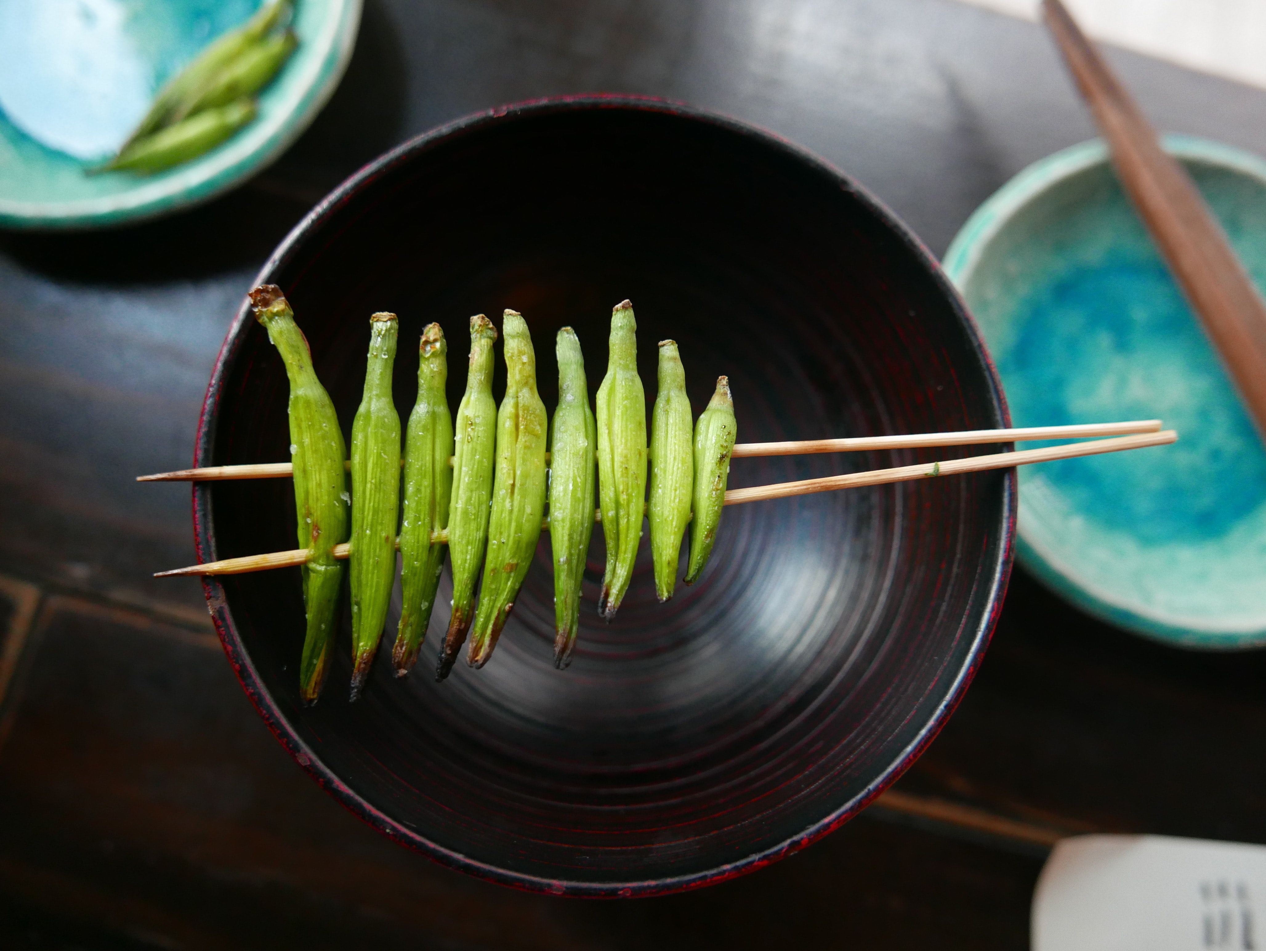 Food on a stick at a Japanese Izakaya 