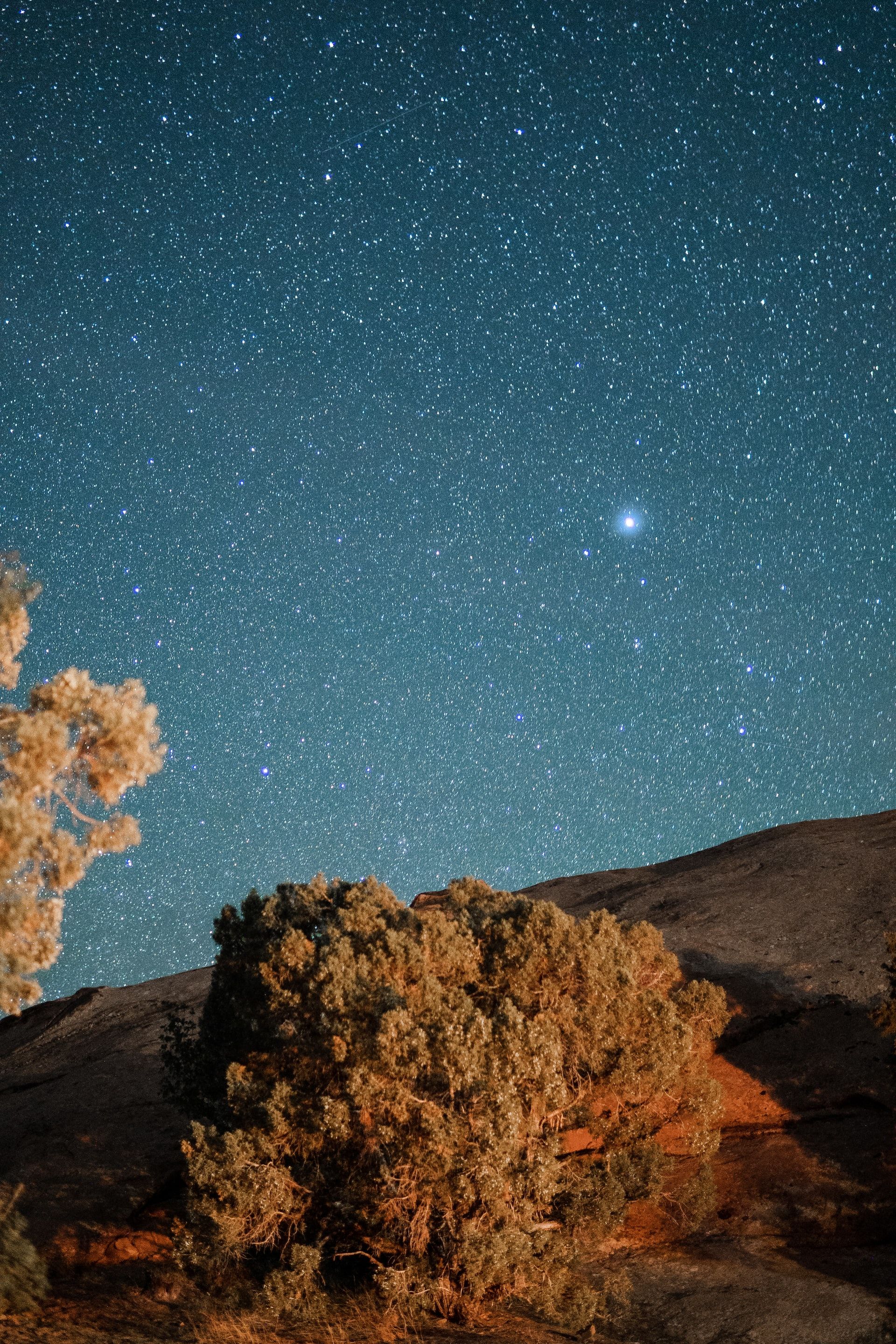 Noite estrelada em Moab, Utah