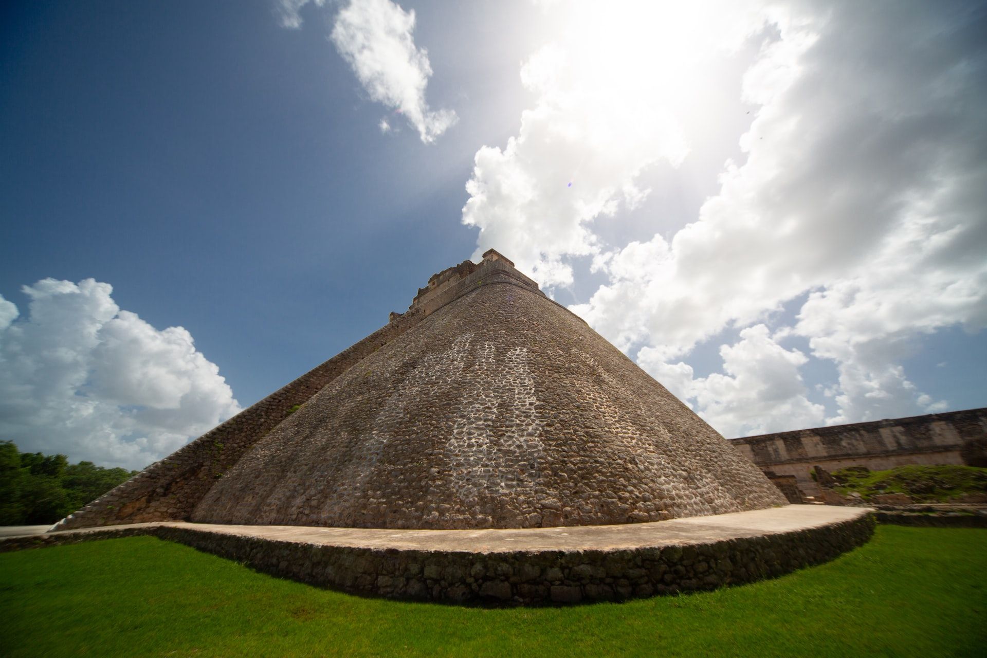 Pyramid of the Magician in Uxmal Mayan Ruins, Yucatan, Mexico