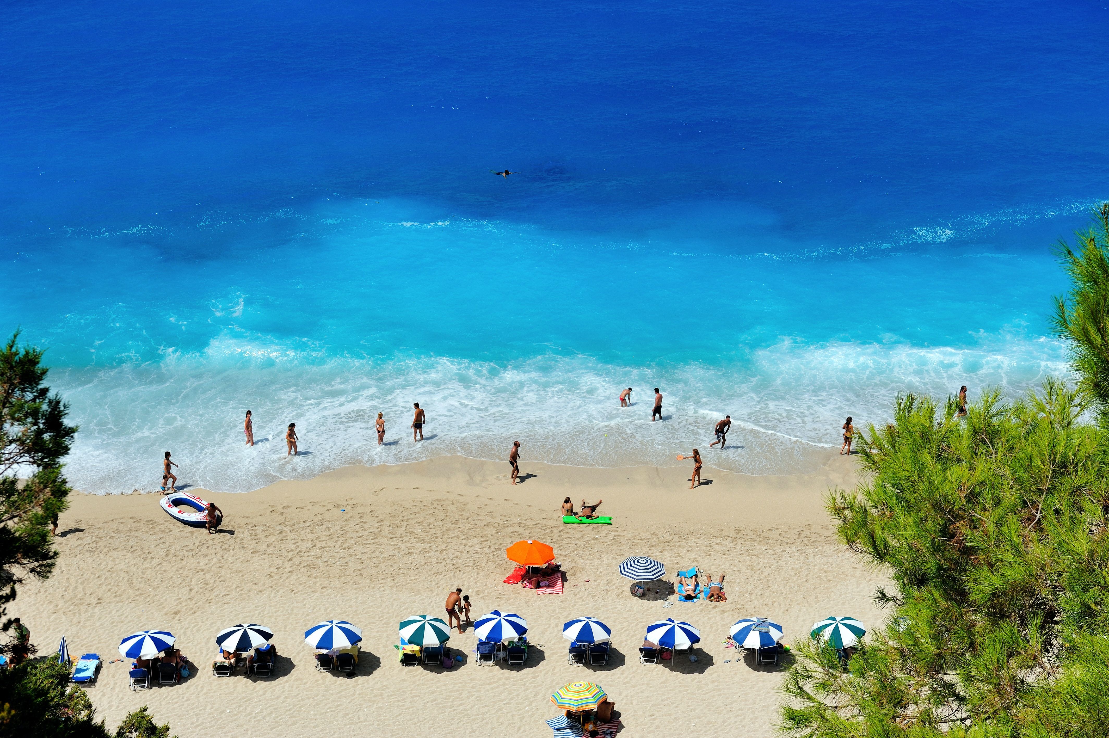 Lefkada, Grécia durante o verão