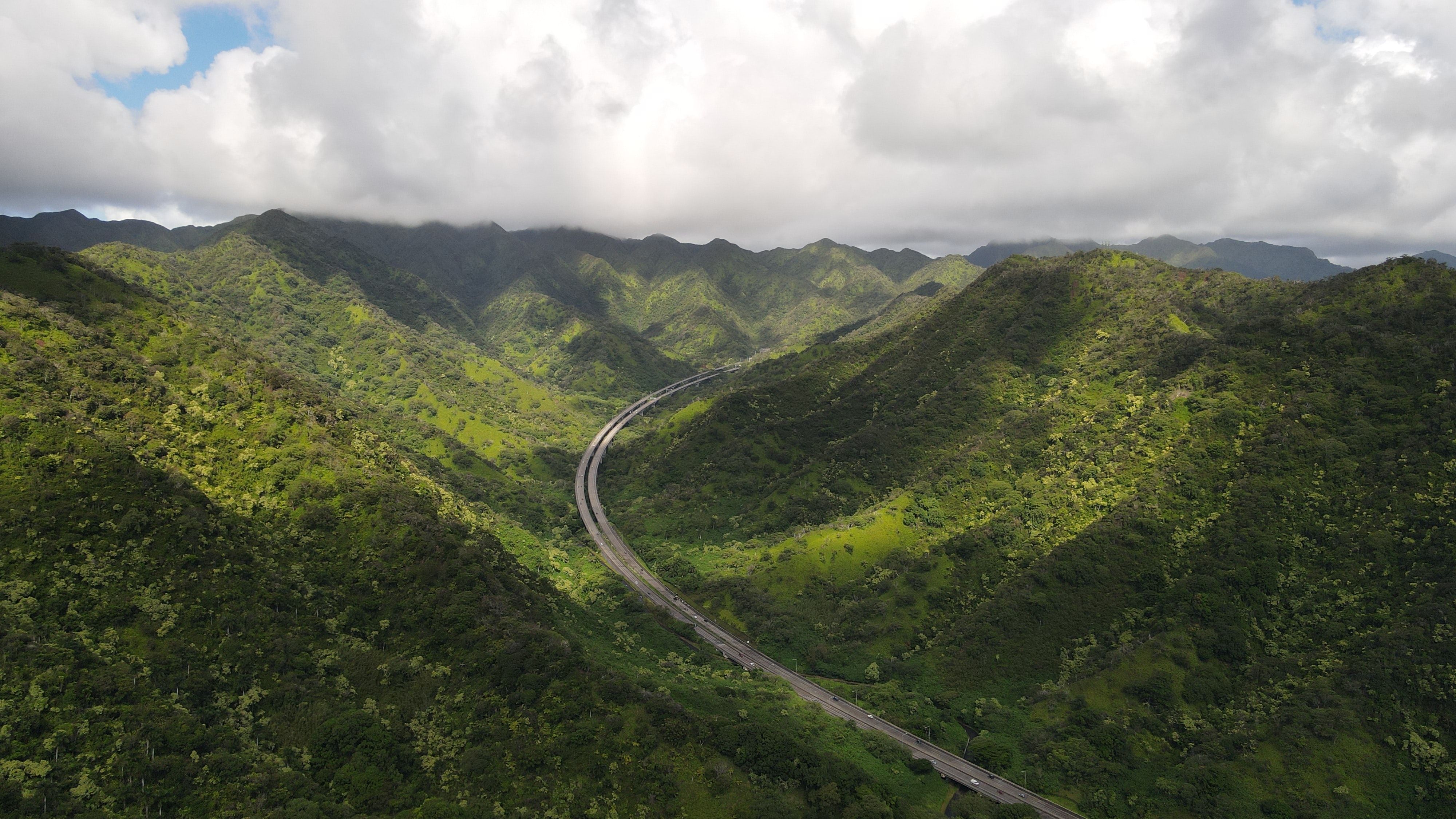 Pali Highway in Oahu.