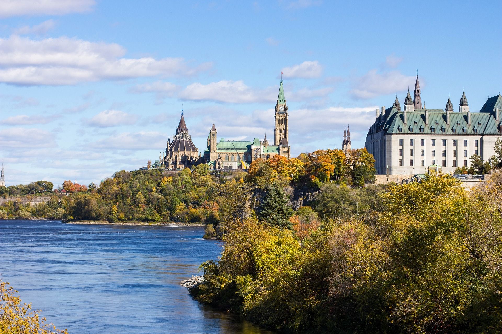 Ottawa Parliament river trees