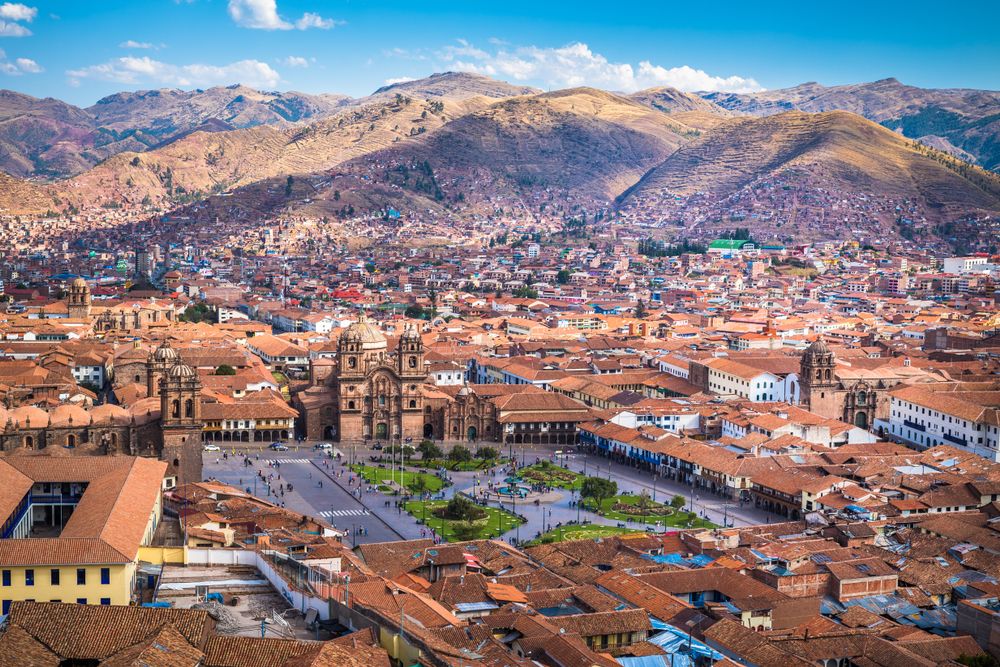 Vista panorâmica do centro histórico de Cusco