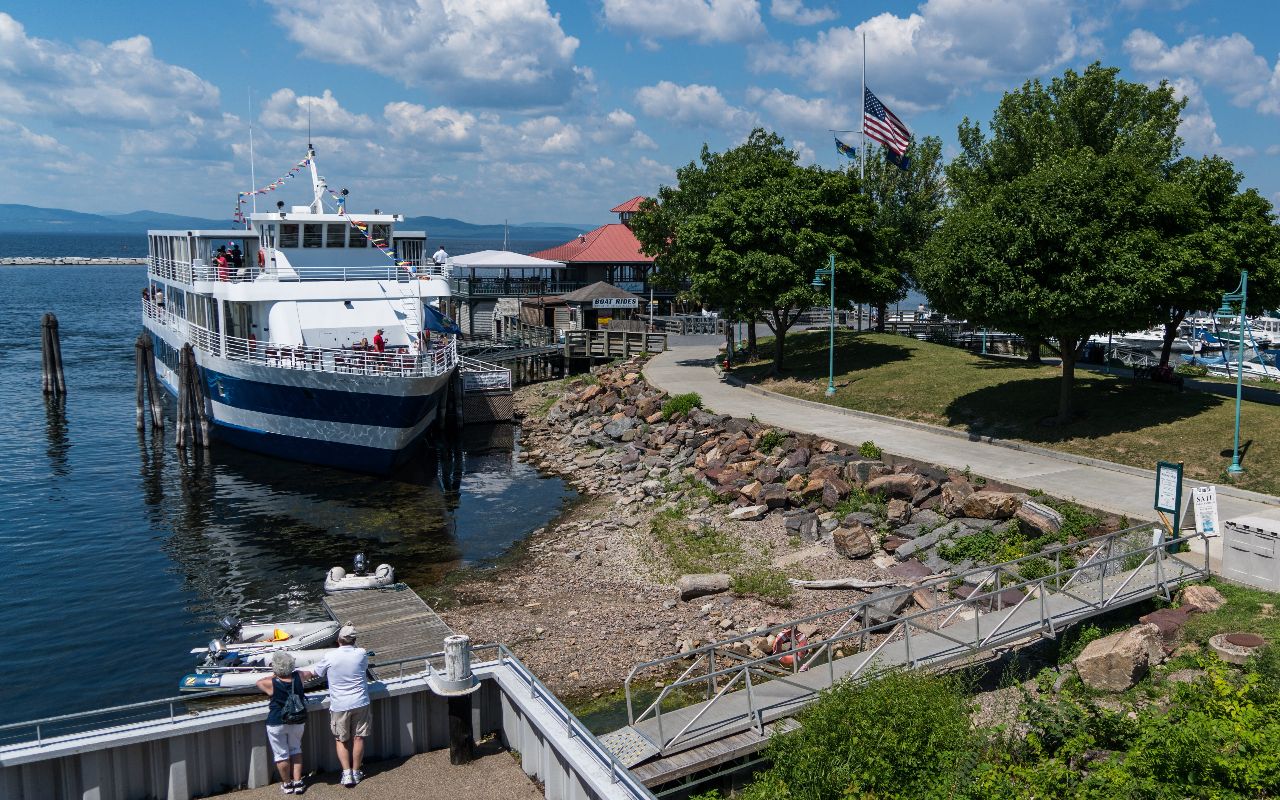 A boat on Lake Champlain