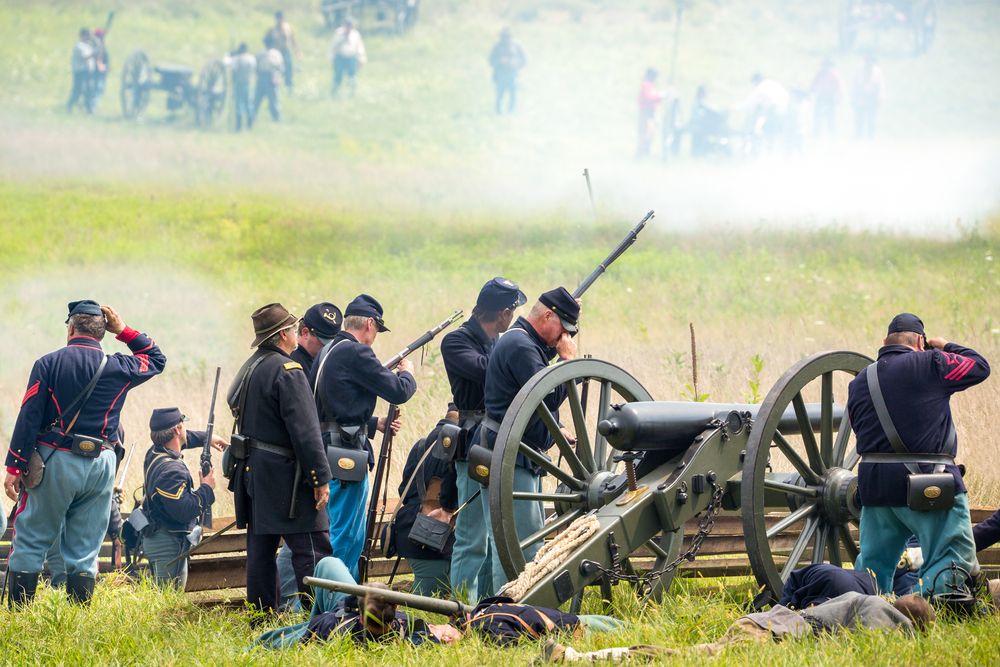 Reconstituição da Batalha da Guerra Civil de Gettysburg