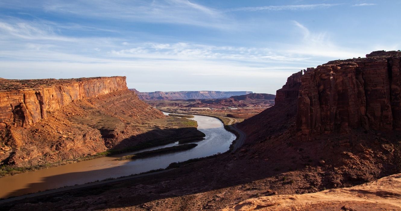 View of the Colorado River in Moab, Utah