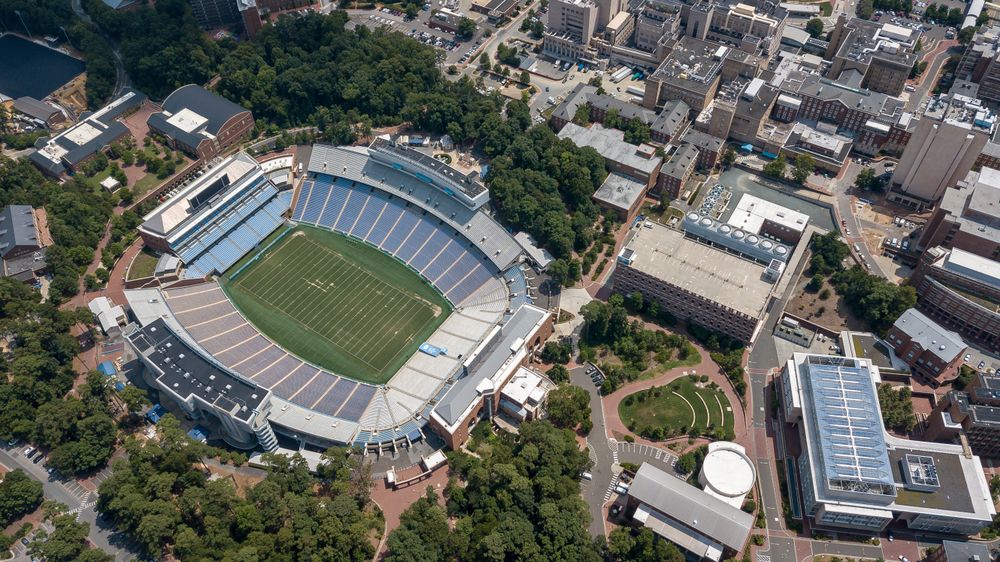 Aerial view of Chapel Hill, North Carolina