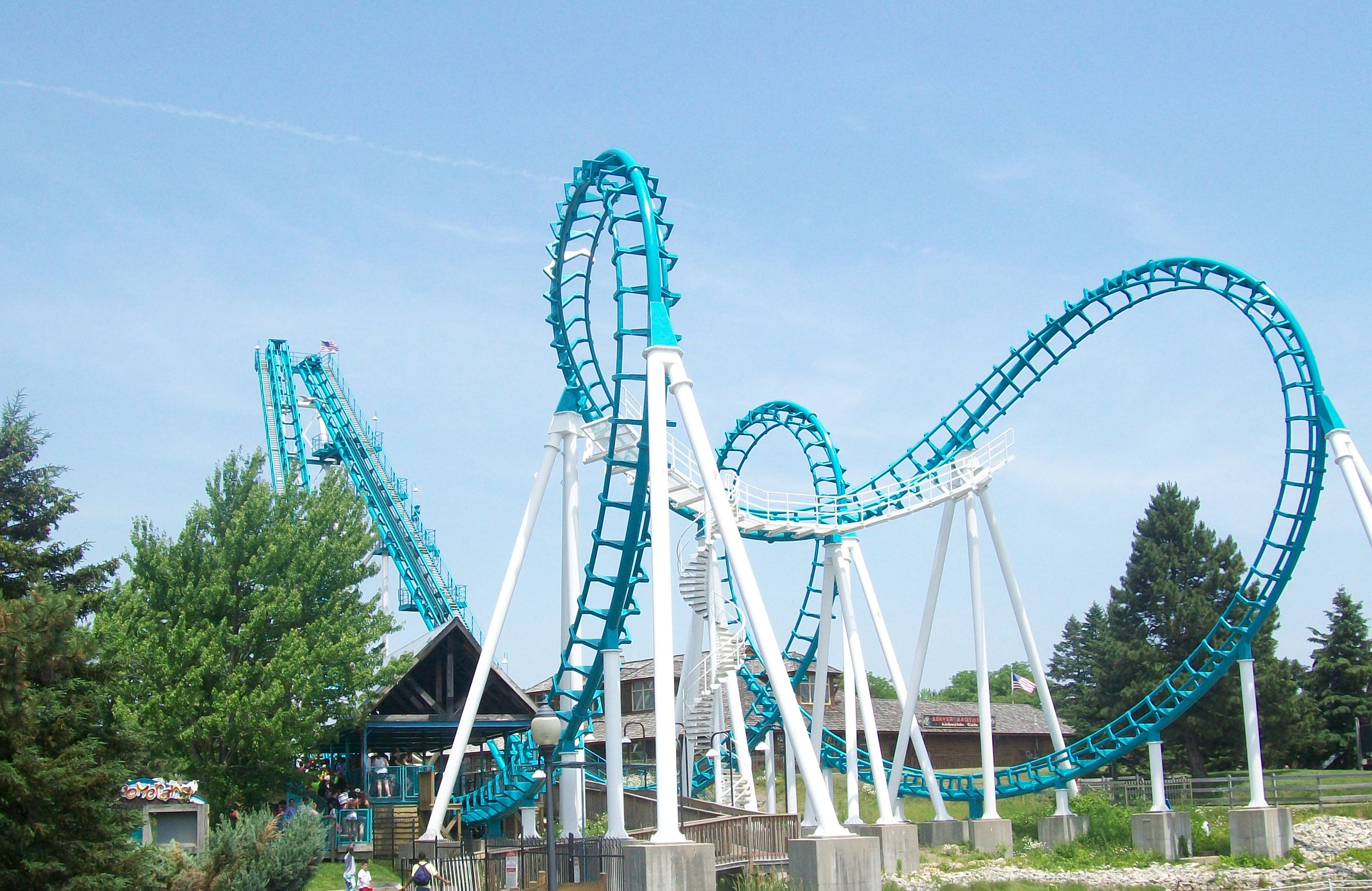 A roller coaster at Darien Lake Theme Park, Upstate New York