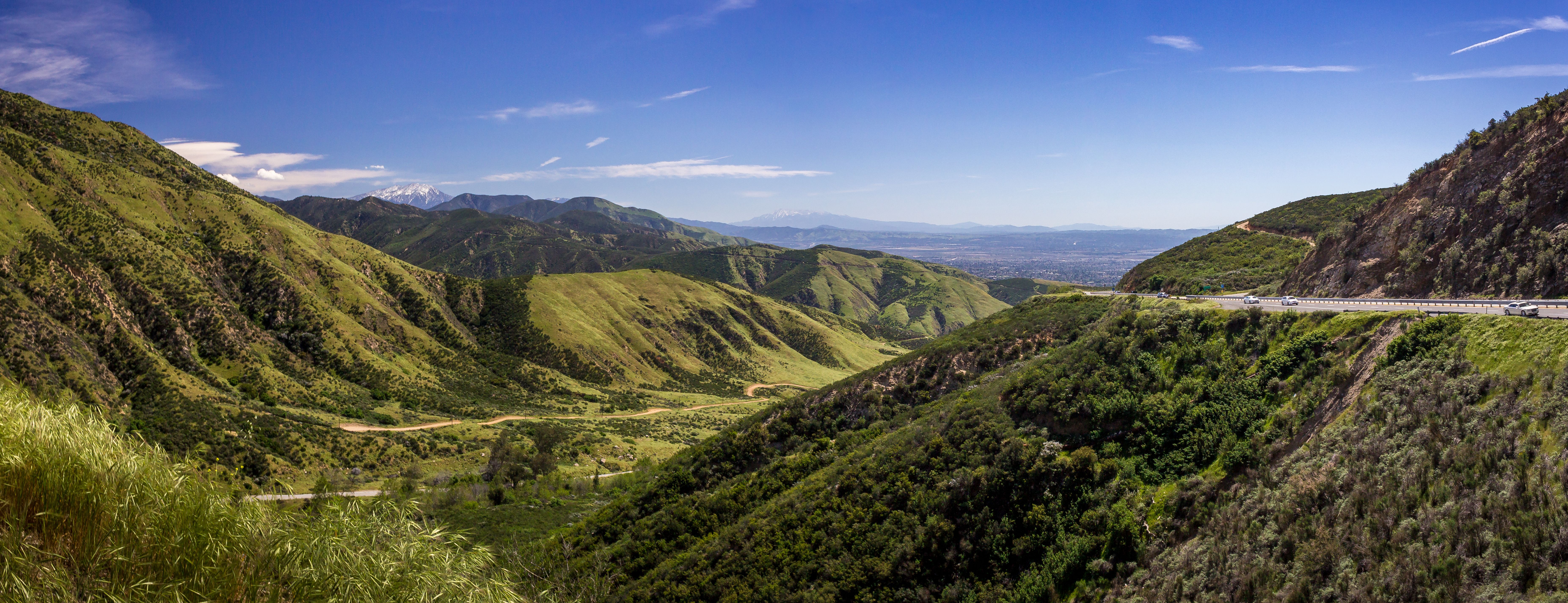 Scenic view of San Bernardino Valley, Rim of the World Scenic Byway, California