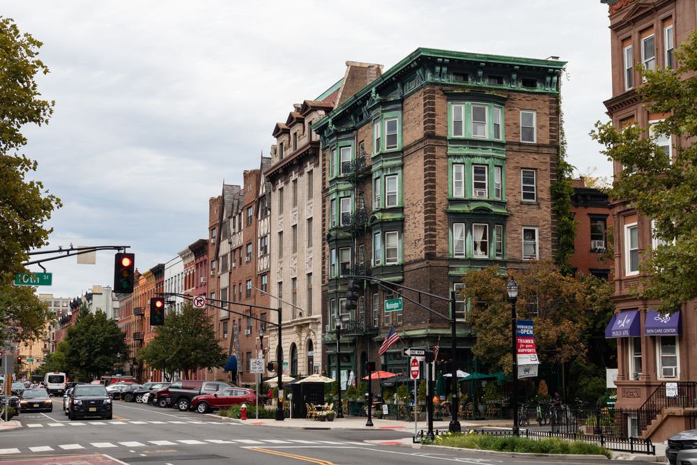 Downtown Hoboken, New Jersey