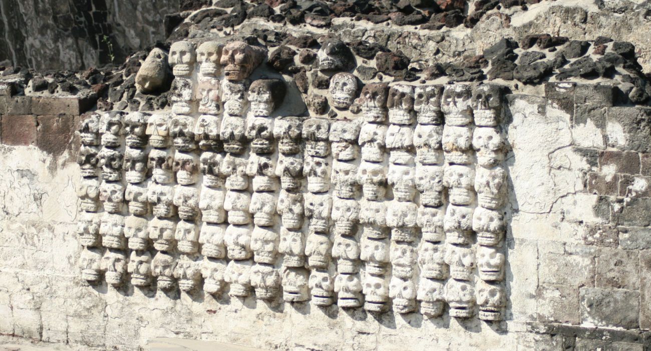 Skull sculpture in Templo Mayor