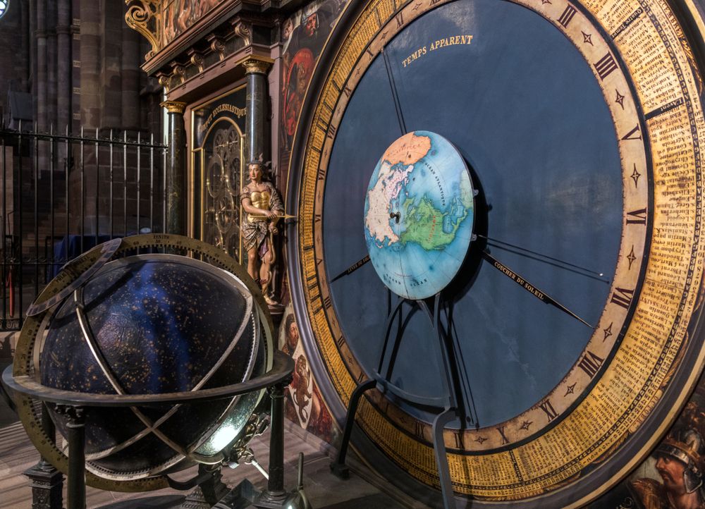 O relógio astronômico na Catedral de Estrasburgo